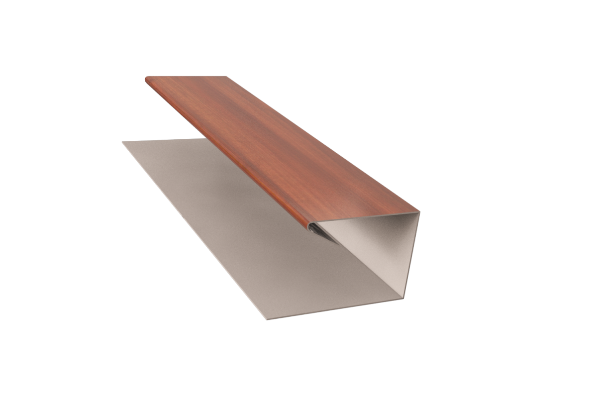 Планка П-образная GL Экобрус 0.45 Print Twincolor Coffe Wood (2м.) для дома