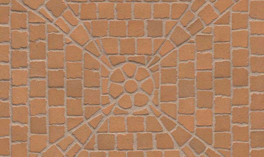 Тротуарная клинкерная мозаика Feldhaus Klinker DF М203 areno trigo, 240*118*52 (8 частей (60*60*52мм для дома
