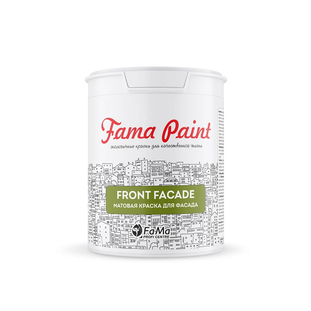 Фасадная краска FAMA PAINT FRONT FACADE, белая база для дома