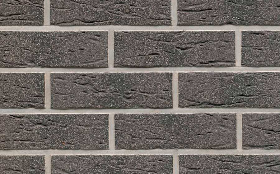Клинкерная облицовочная плитка ручной формовки Feldhaus Klinker NF 14 R735 antharcit mana 240*71*14  для дома