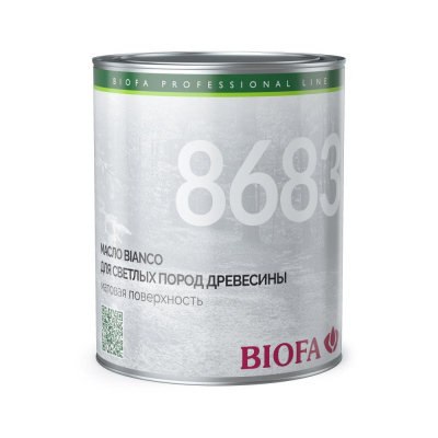 8683 BIOFA Масло для светлых пород древесины Bianco для дома